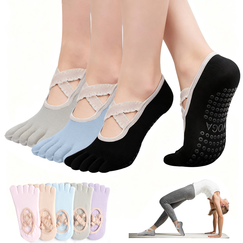 Pilates Yoga Fitness - Ladies Non-Slip Pilates Socks Woman Lace
