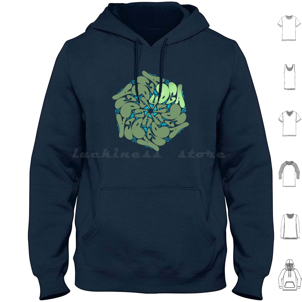 Pilates Yin Yoga - Soothing Mandala Yoga Design Hoodie Cotton