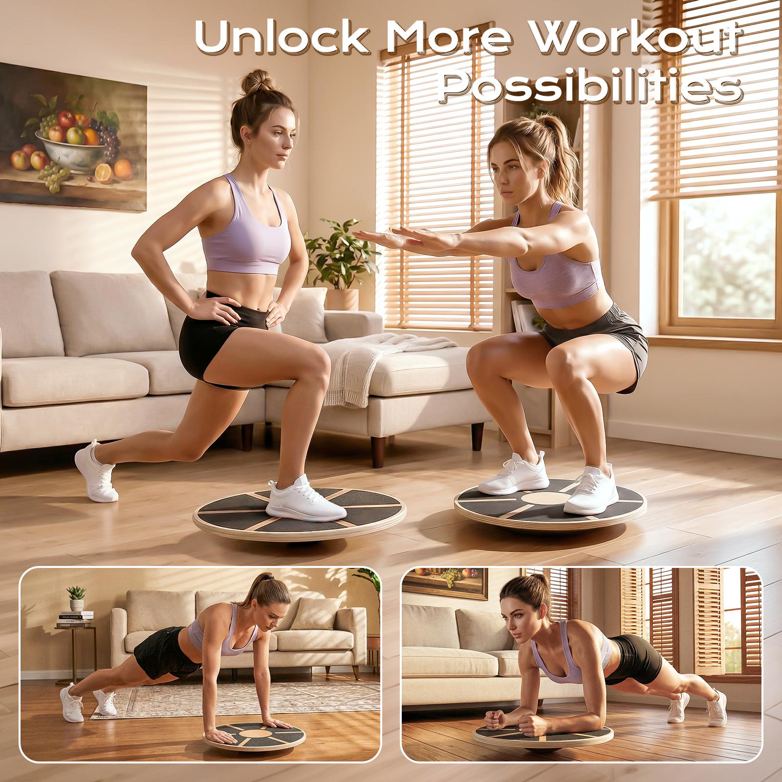 Non-Slip Wooden Balance Board  - огляд і ціна Pilates Yoga Gifts
