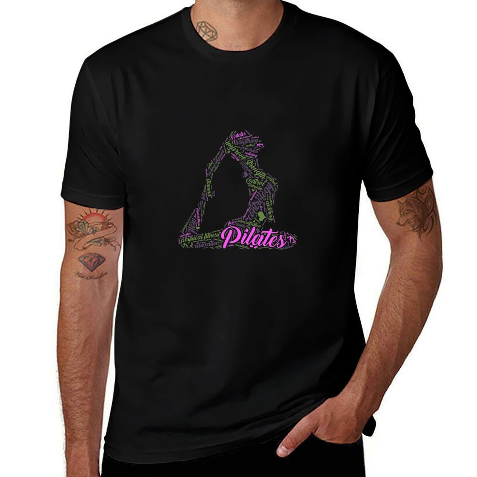 Womens Fun Word Cloud and Cute - огляд і ціна Pilates Yoga Gifts