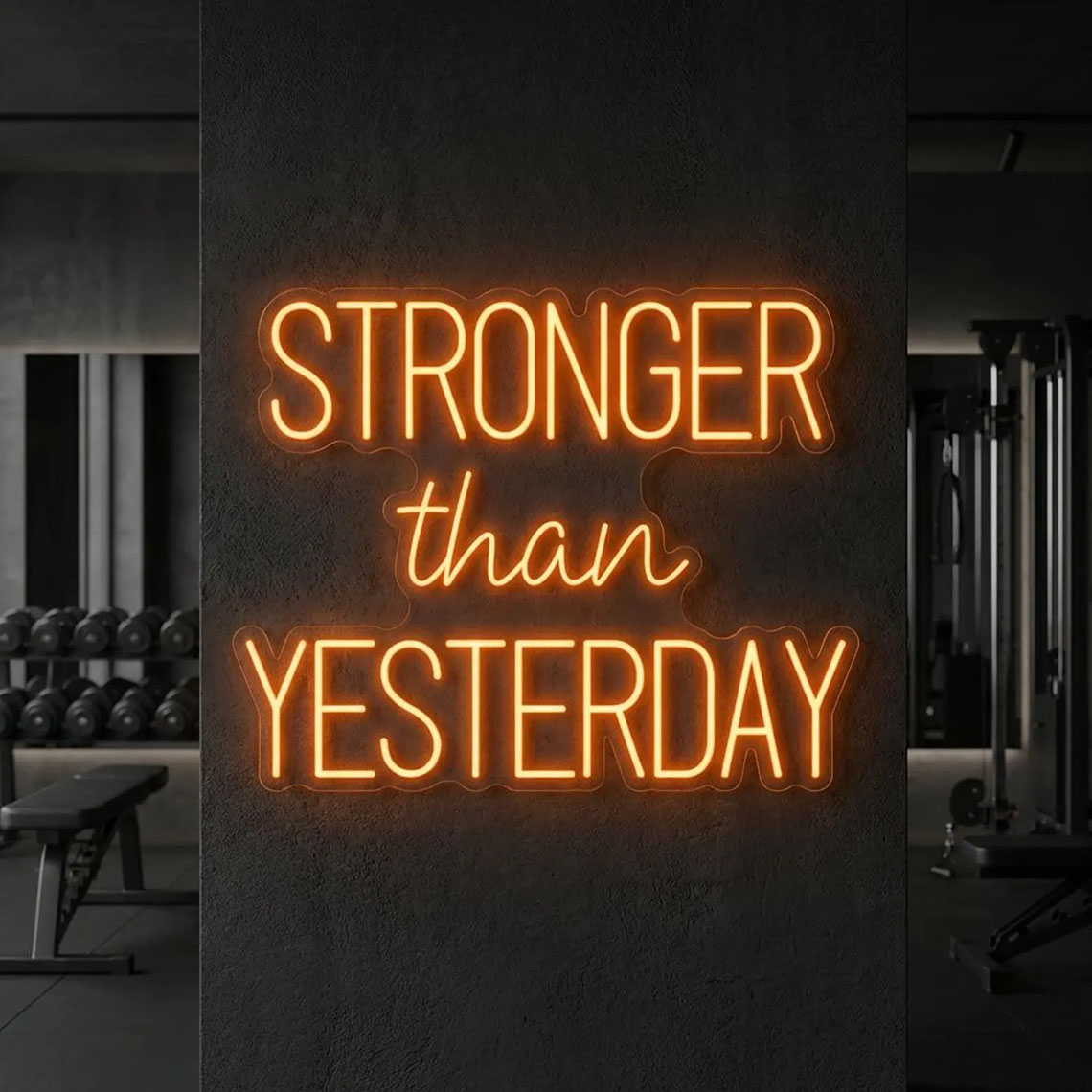 Stronger than Yesterday Neon S - огляд і ціна Pilates Yoga Gifts