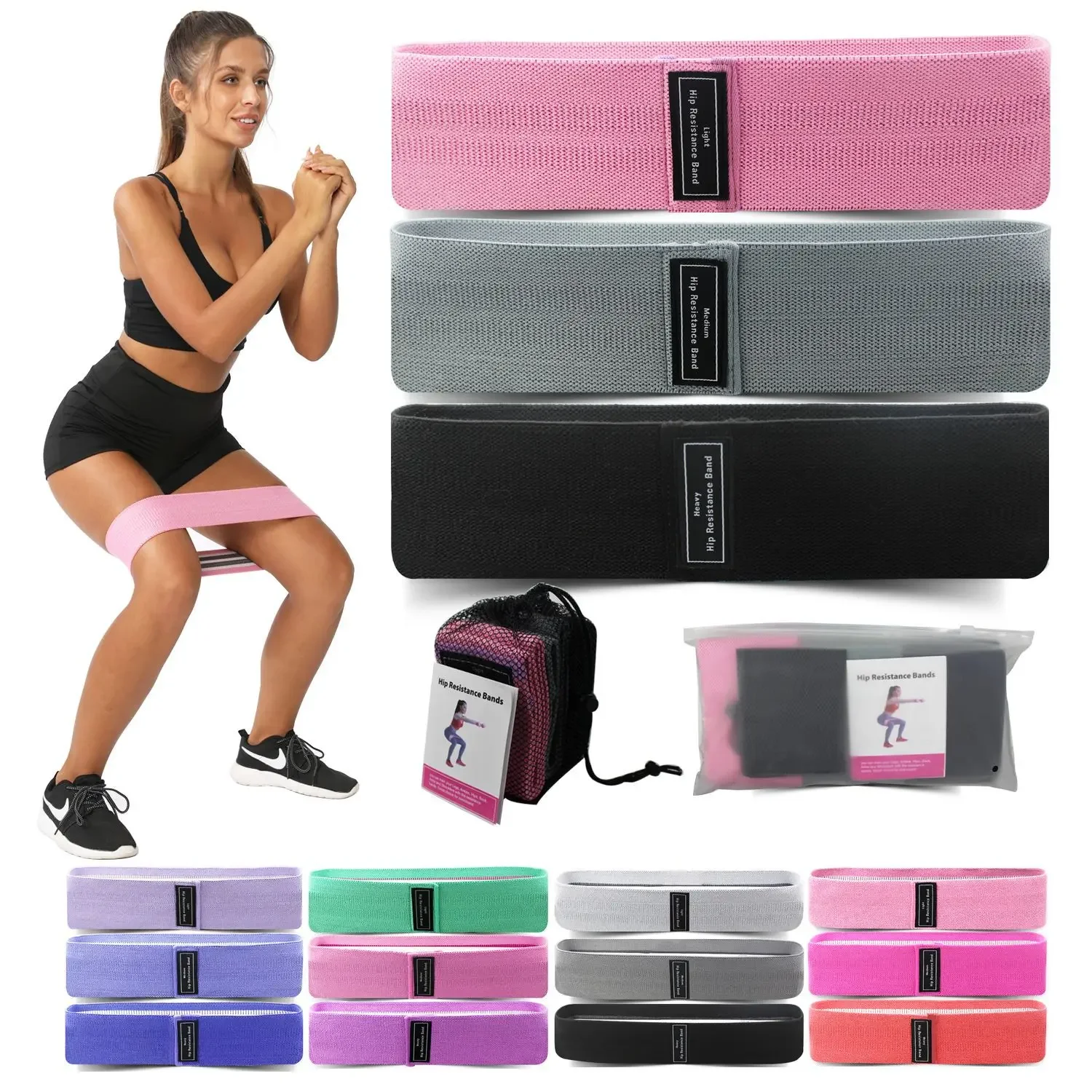 1/2/3PCS Elastic Bands Fitness - огляд і ціна Pilates Yoga Core