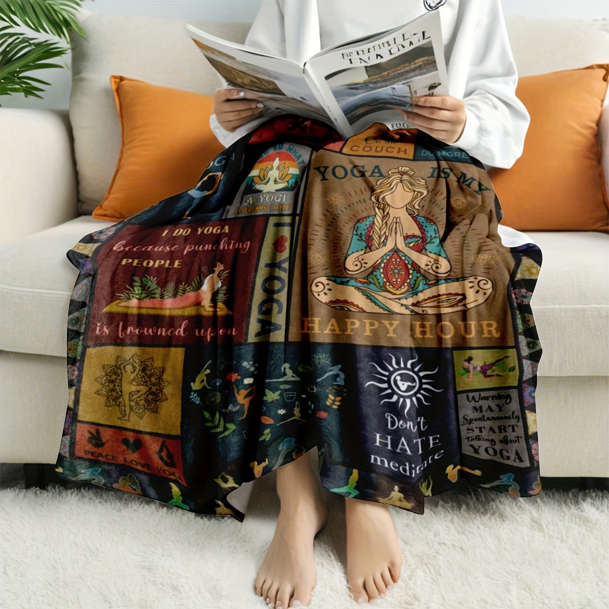 Yoga Blanket, Inspirational Qu - огляд і ціна Pilates Yoga Quotes