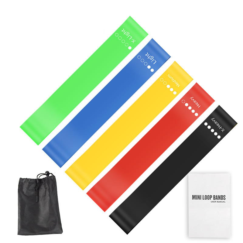 5Pcs TPE Resistance Bands Set  - огляд і ціна Pilates Yoga Core