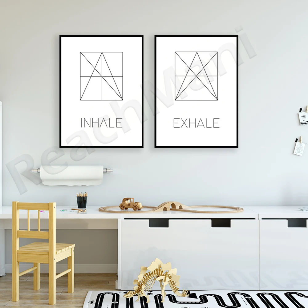 Breathe Breathe Print, Wall Ar - огляд і ціна Pilates Yoga Gifts