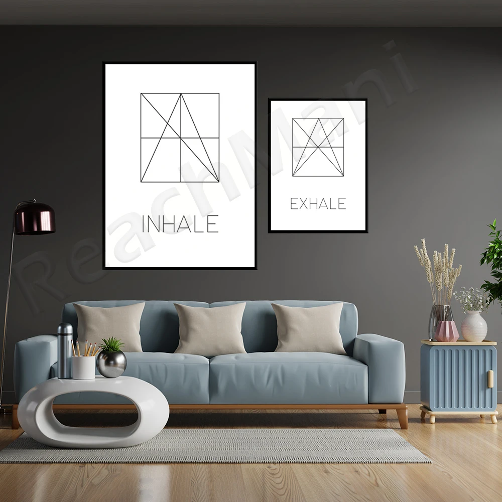 Breathe Breathe Print, Wall Ar - огляд і ціна Pilates Yoga Gifts
